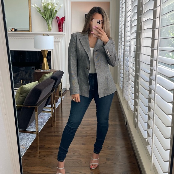 Escada Jackets & Blazers - Escada Barbine Cashmere Wool Suit Jacket Gray Size 38